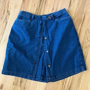 Y2K Denim Jean Skort - size 10 vintage Skirt Shorts 100% cotton